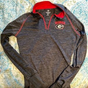Small UGA Black/Grey Athletic Top